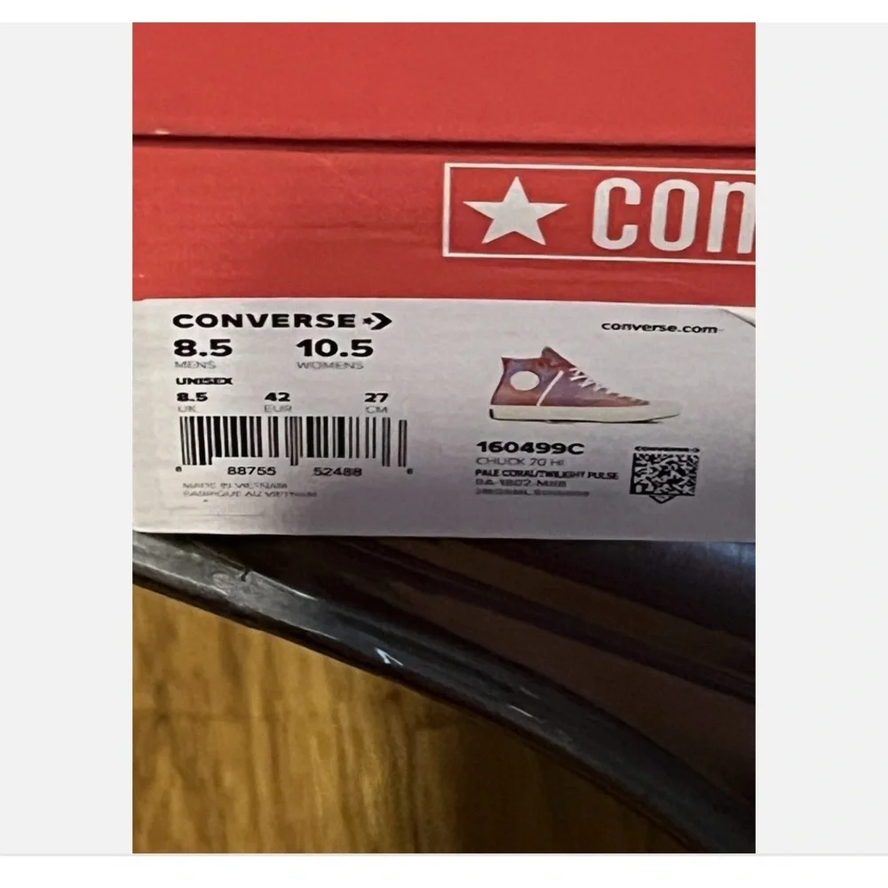 Converse CTAS 70 Hi Top Coral Twilight Pulse Sneakers. Men 8.5/Women 10.5. NIB. - Picture 9 of 9